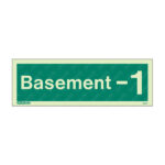 Basement -1 Photoluminescent  Floor Identification Sign