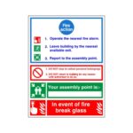 Fire Action Sign B