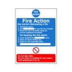 Fire Action Sign E