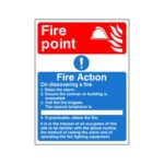 Fire Action Sign F