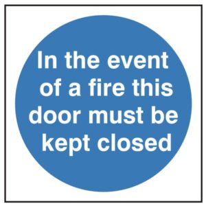 Fire Door In the Event Of A Fire Sign