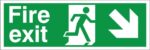 Fire Exit Arrow Right/Down Sign