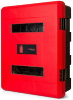 Firechief Double Fire Extinguisher Cabinet With Hand-Operated Latch