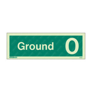Ground 0 Photoluminescent Floor Identification Sign
