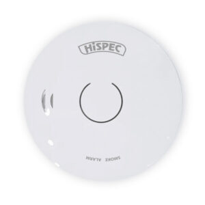 Hispec Battery Operated Smoke Detector with 10 Year Lithium Battery