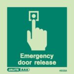 Jalite 4658A Photoluminescent Emergency Door Release Sign