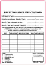Plain Fire Extinguisher Service Labels