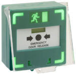 Triple Pole Green Door Release Manual Call Point With LED & Sounder