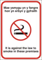 Welsh No Smoking Sign
